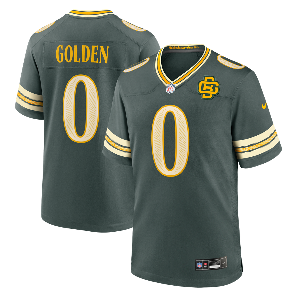 Men's Green Bay Packers Matthew Golden Nike Green 2026 Rivalries Collection Game Jersey - Image 1