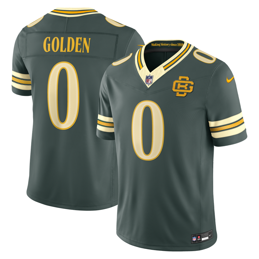 Men's Green Bay Packers Matthew Golden Nike Green 2026 Rivalries Collection Stitched Limited Jersey - Image 2