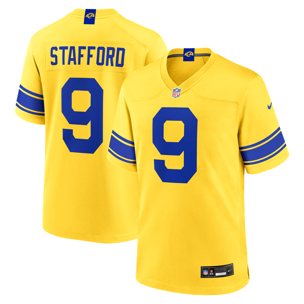 Men's Los Angeles Rams Matthew Stafford Nike Classic Sol Game Jersey - Image 2