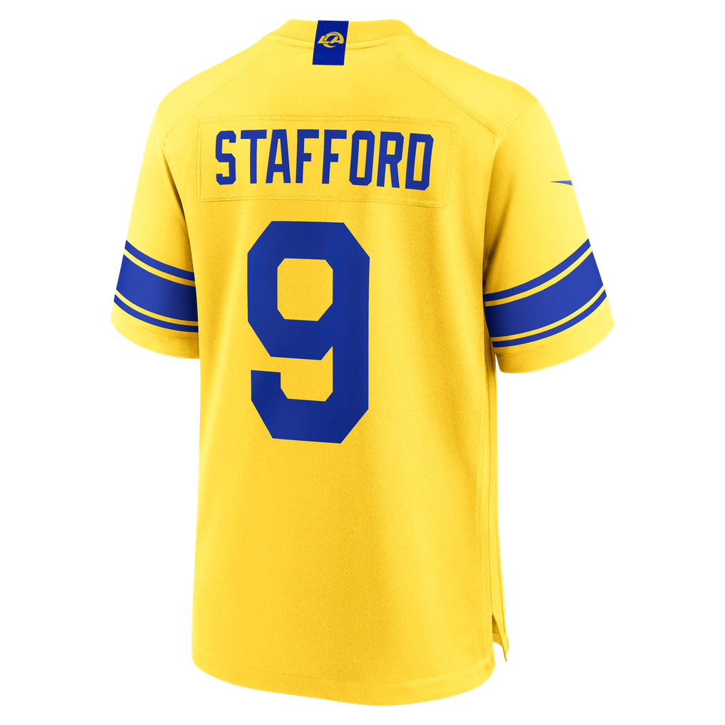 Men's Los Angeles Rams Matthew Stafford Nike Classic Sol Game Jersey - Image 4