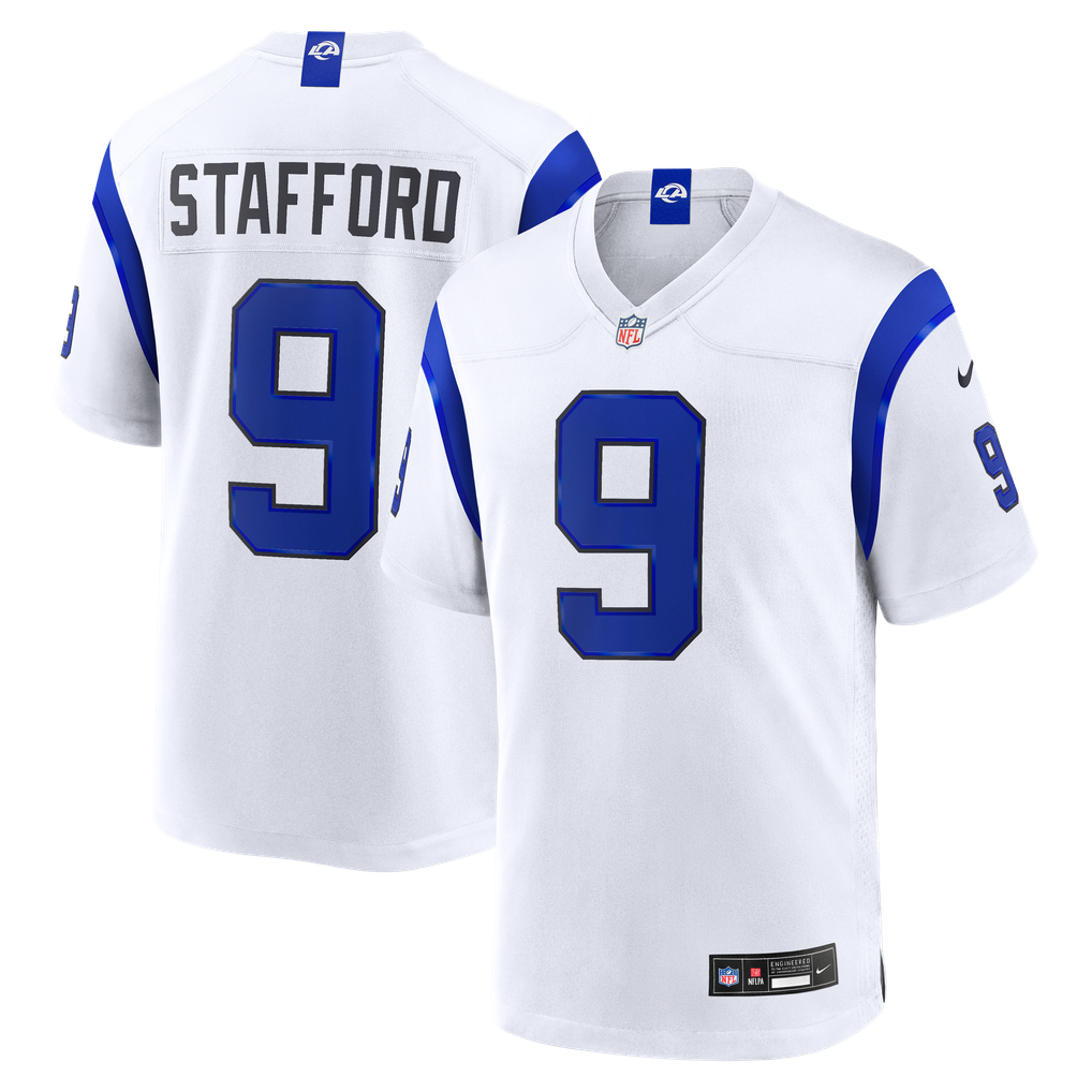 Men's Los Angeles Rams Matthew Stafford Nike Fearsome White Game Jersey - Image 1