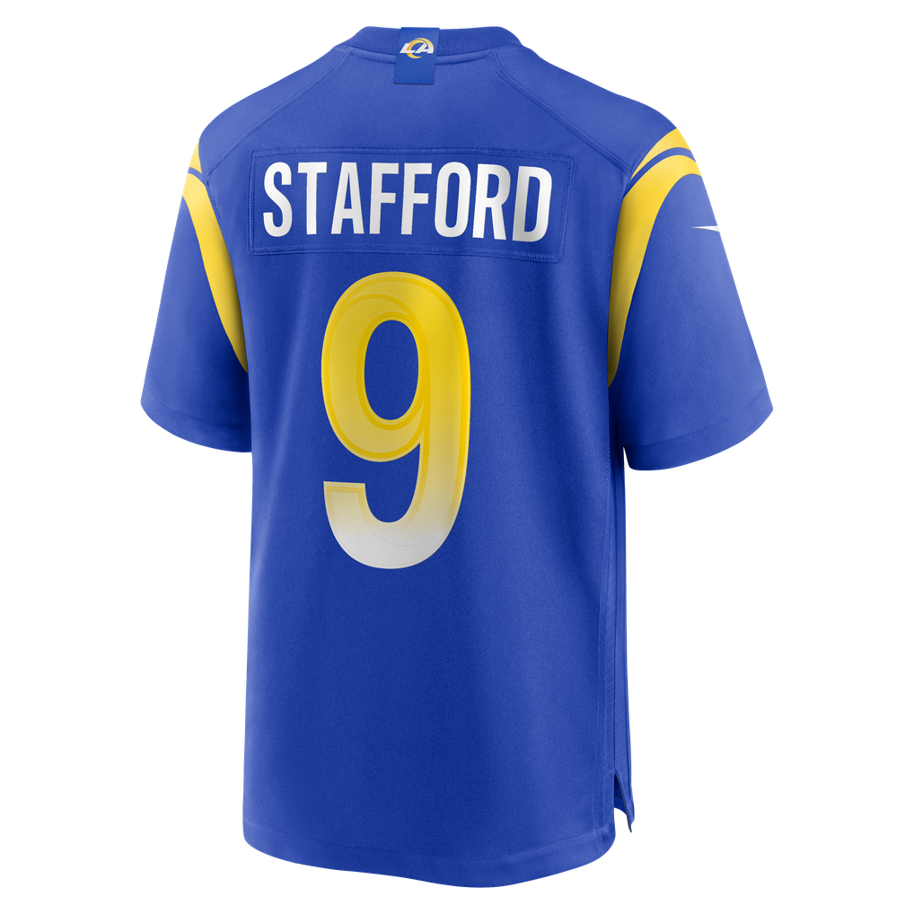 Men's Los Angeles Rams Matthew Stafford Nike Royal Player Game Jersey - Image 4