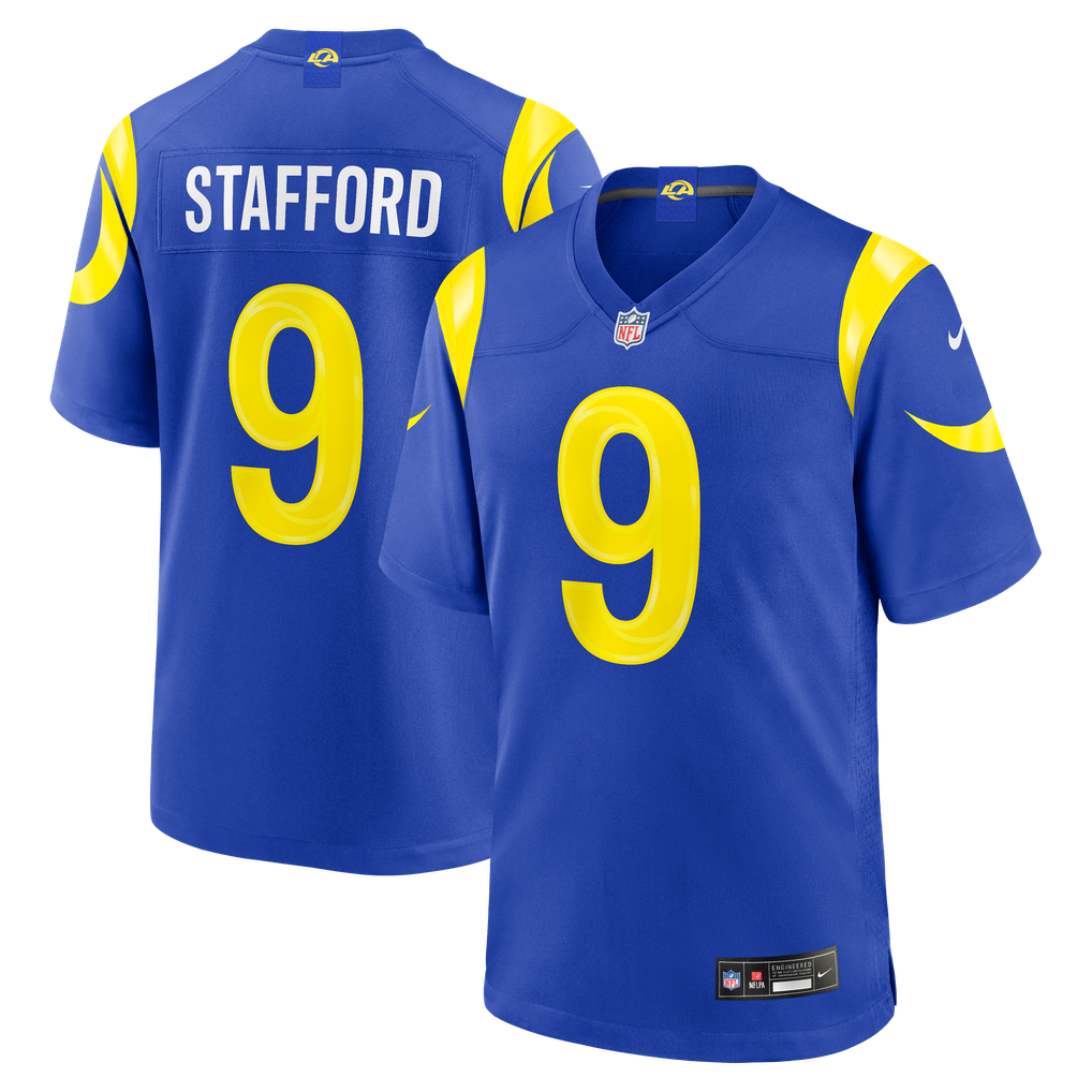 Men's Los Angeles Rams Matthew Stafford Nike Royal Team Game Player Jersey - Image 2