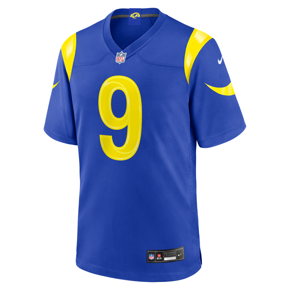 Men's Los Angeles Rams Matthew Stafford Nike Royal Team Game Player Jersey - Image 3