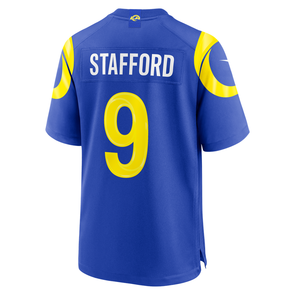 Men's Los Angeles Rams Matthew Stafford Nike Royal Team Game Player Jersey - Image 4