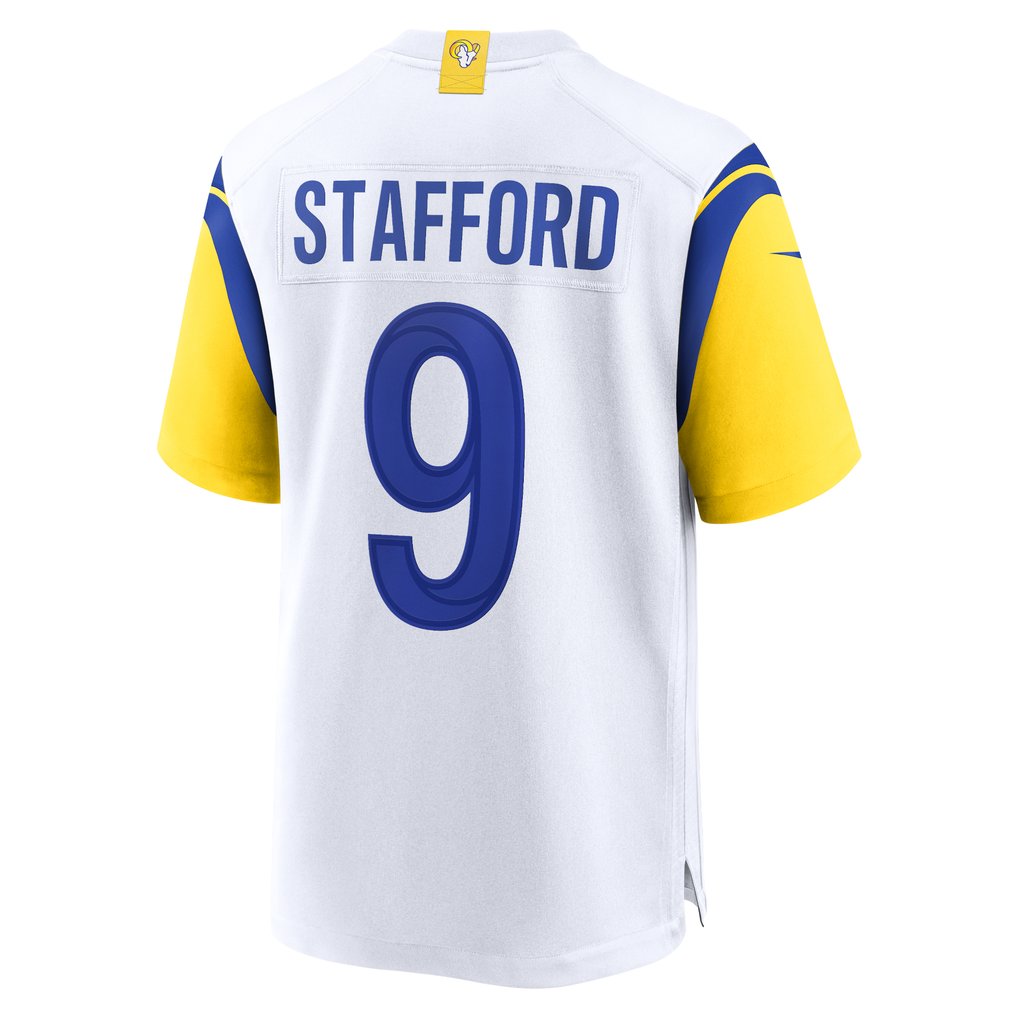 Men's Los Angeles Rams Matthew Stafford Nike White Alternate Game Jersey - Image 4