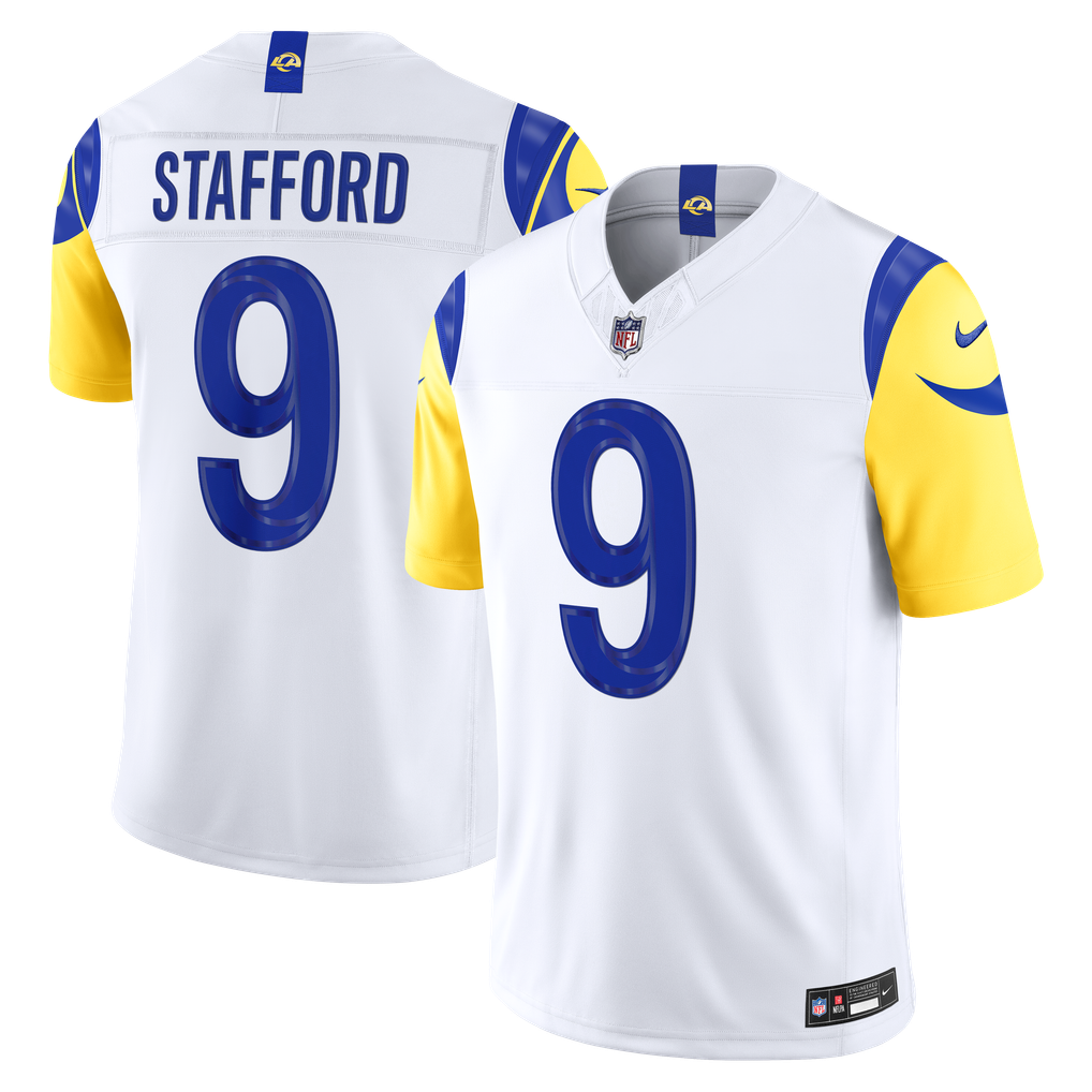 Men's Los Angeles Rams Matthew Stafford Nike White Vapor F.U.S.E. Stitched Limited Jersey - Image 1