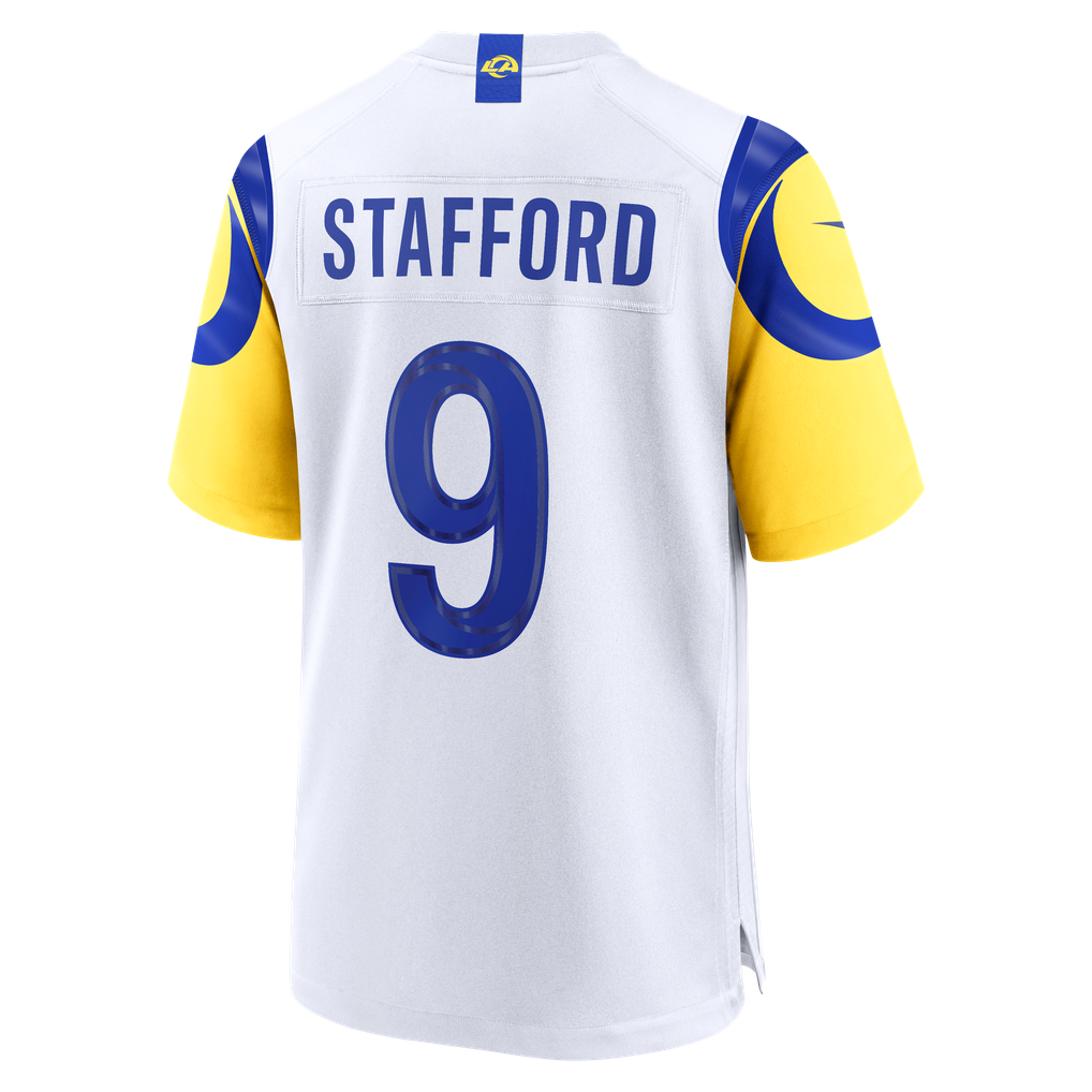 Men's Los Angeles Rams Matthew Stafford Nike White White Game Player Jersey - Image 4