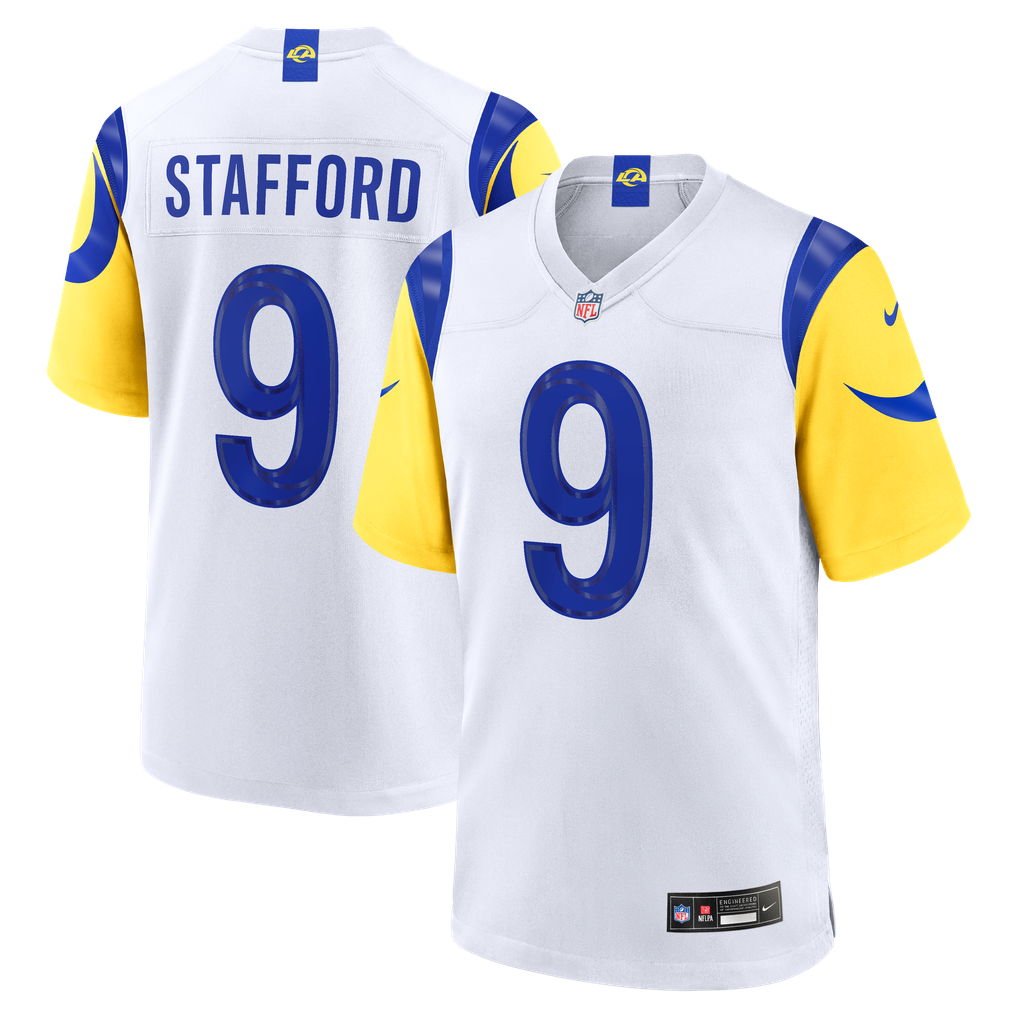 Men's Los Angeles Rams Matthew Stafford Nike White White Game Player Jersey - Image 1