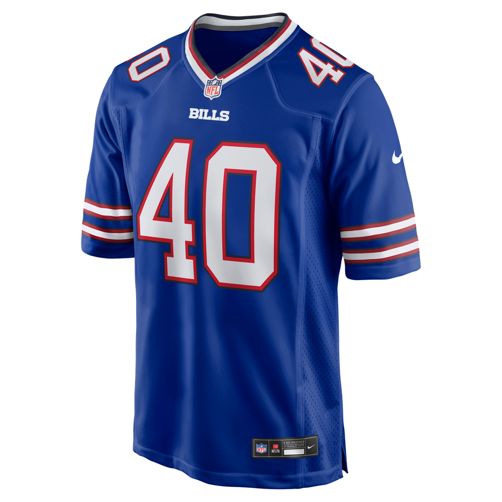 Men's Buffalo Bills Matthew Wright Nike  Royal Team Game Jersey - Image 3