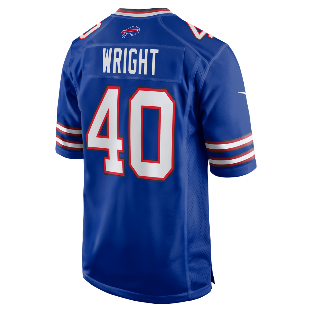Men's Buffalo Bills Matthew Wright Nike  Royal Team Game Jersey - Image 4