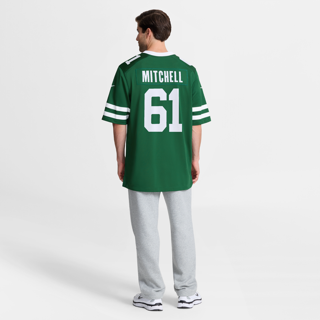 Men's New York Jets Max Mitchell Nike Legacy Green Team Game Jersey - Image 9