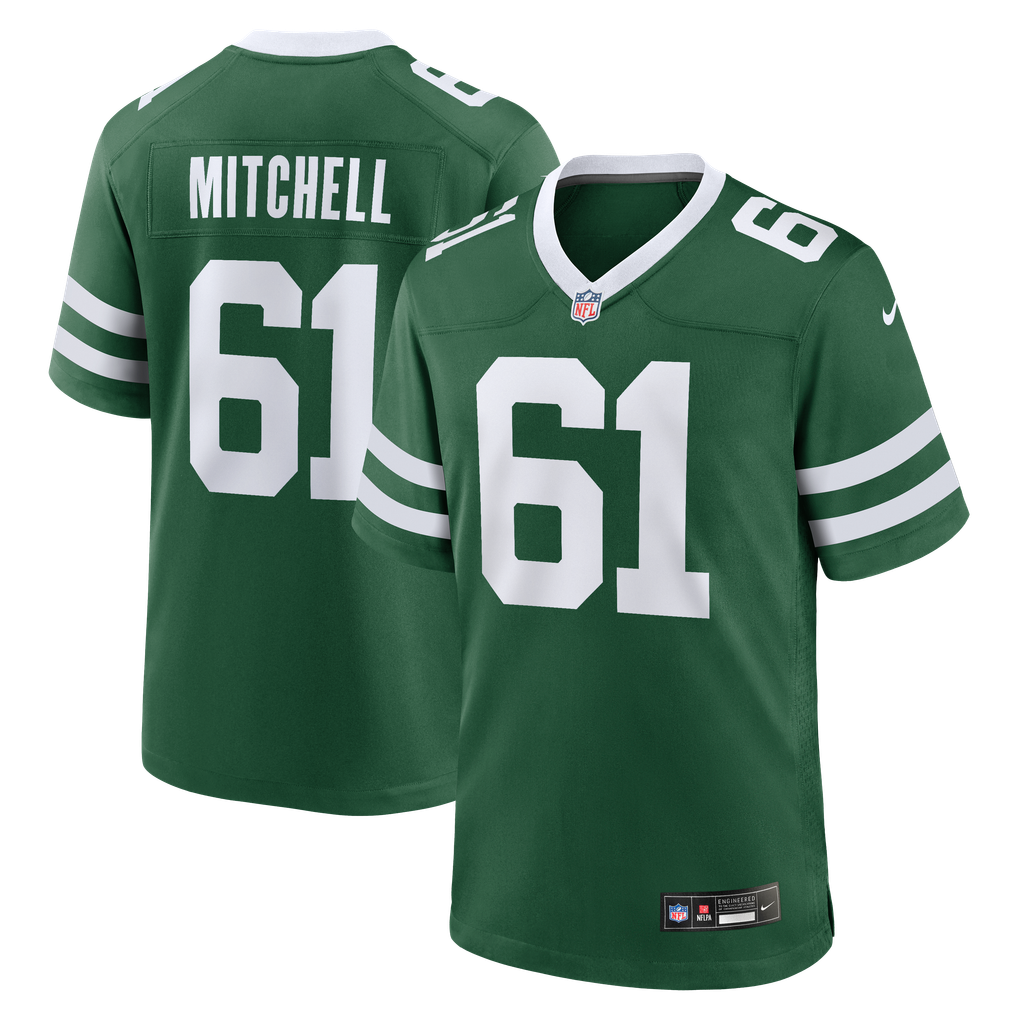 Men's New York Jets Max Mitchell Nike Legacy Green Team Game Jersey - Image 2