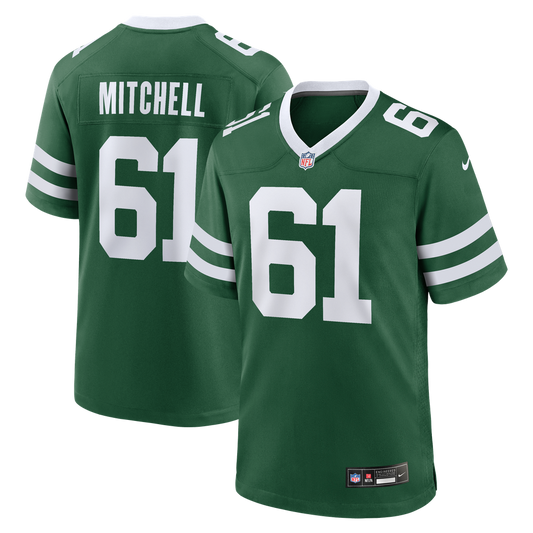 Men's New York Jets Max Mitchell Nike Legacy Green Team Game Jersey - Image 1
