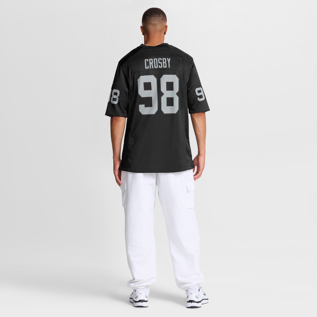 Men's Las Vegas Raiders Maxx Crosby Nike Black Game Jersey - Image 9