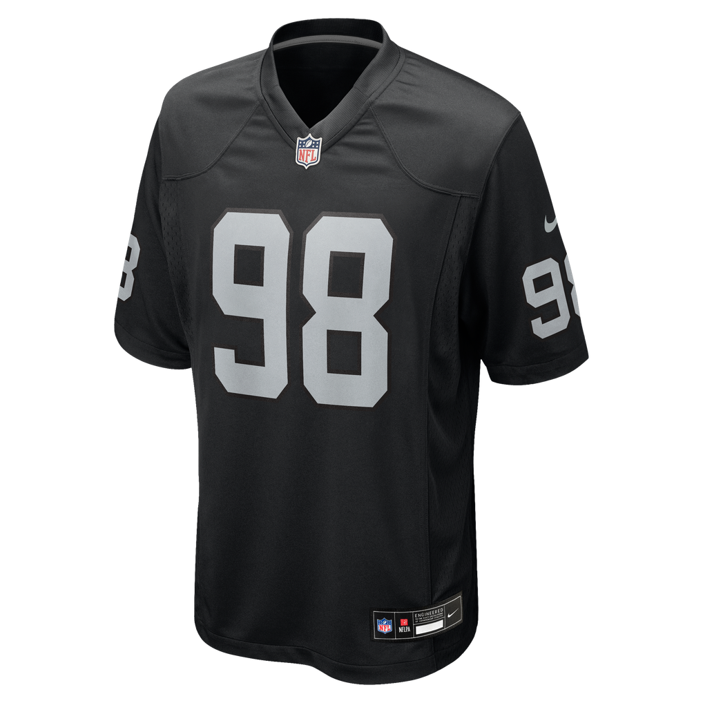 Men's Las Vegas Raiders Maxx Crosby Nike Black Game Jersey - Image 3