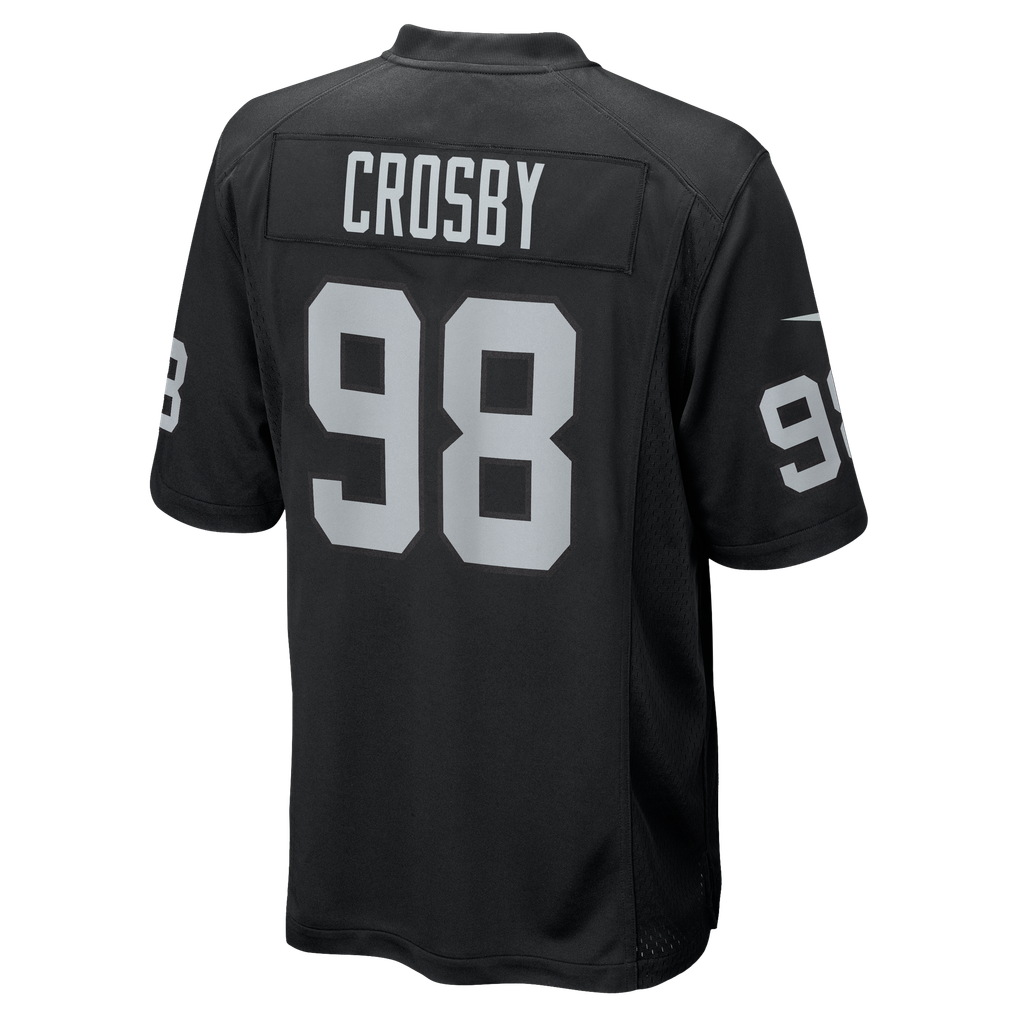 Men's Las Vegas Raiders Maxx Crosby Nike Black Game Jersey - Image 4