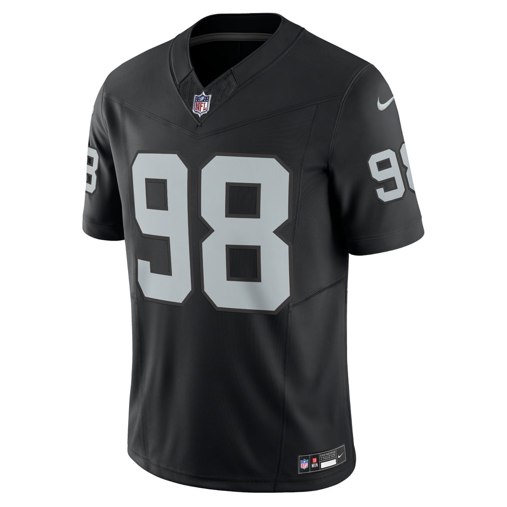 Men's Las Vegas Raiders Maxx Crosby Nike Black Vapor F.U.S.E. Limited Jersey - Image 3