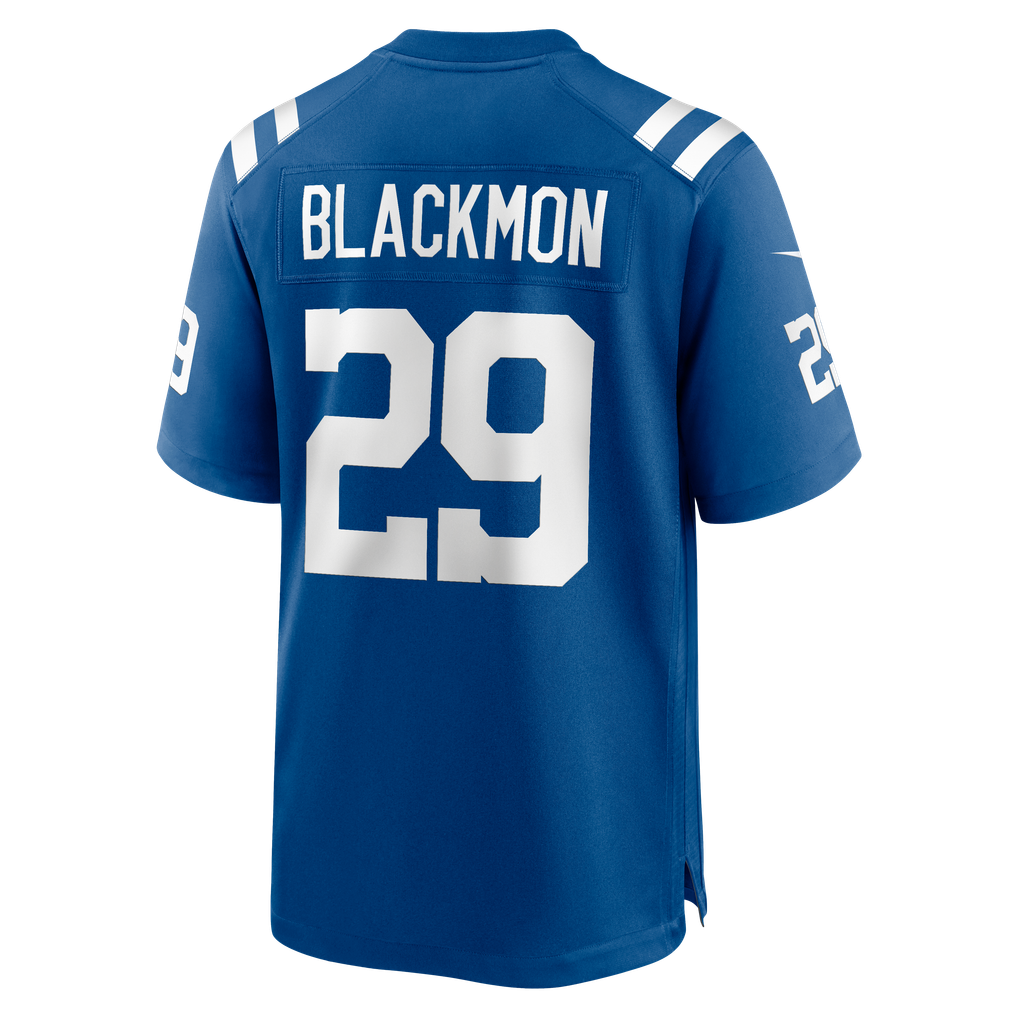 Men's Indianapolis Colts Mekhi Blackmon Nike  Royal Team Game Jersey - Image 4