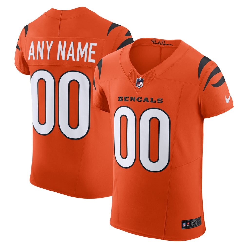 Men's Cincinnati Bengals Nike Men's Orange Alternate Vapor F.U.S.E. Elite Custom Jersey - Image 2