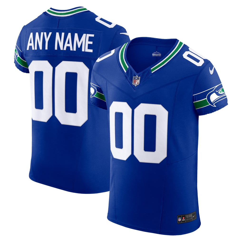 Men's Seattle Seahawks Nike Men's Royal Alternate Vapor F.U.S.E. Elite Custom Jersey - Image 2