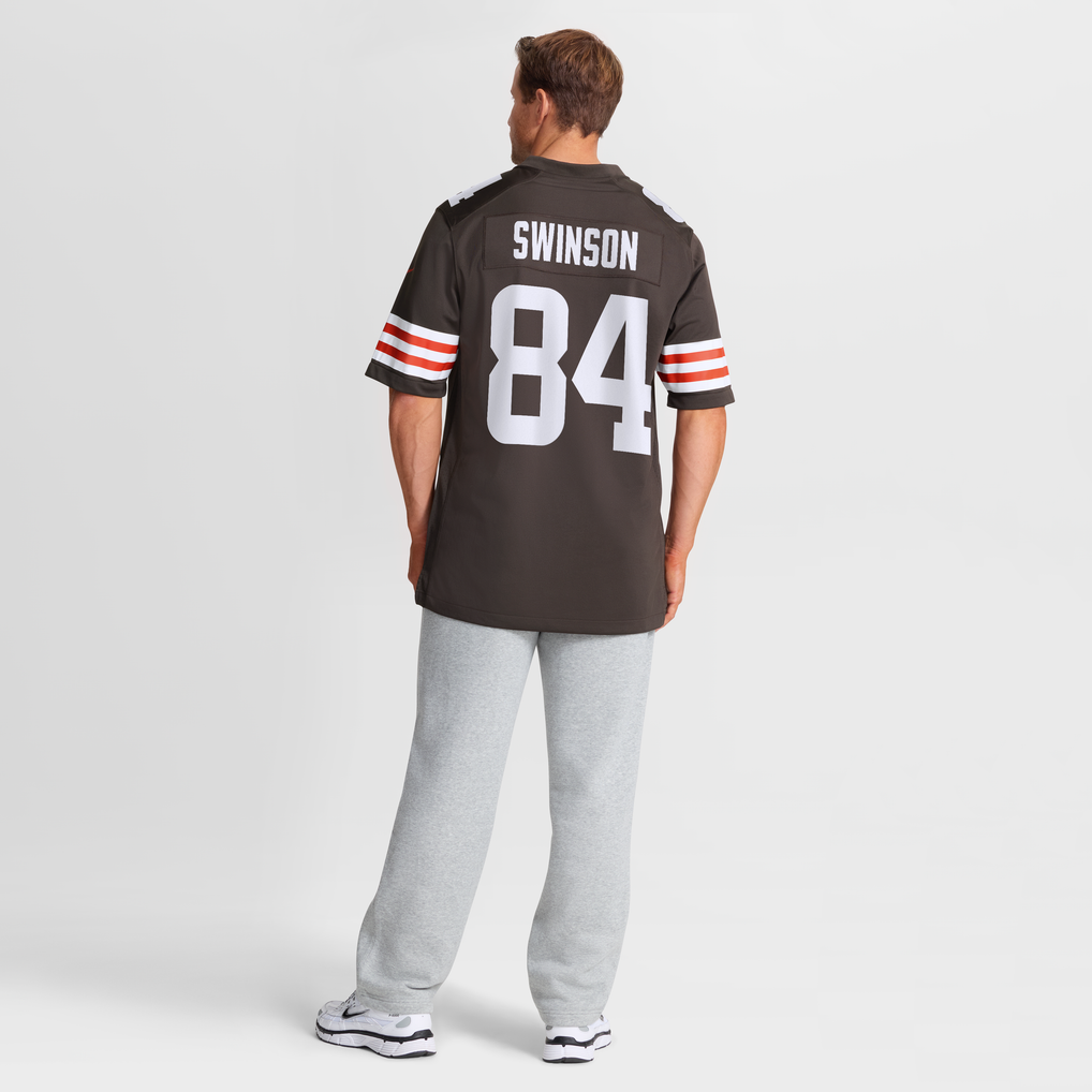 Men's Cleveland Browns Messiah Swinson Nike Brown Team Game Jersey - Image 4