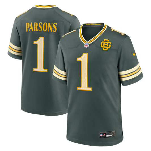 Men's Green Bay Packers Micah Parsons Nike Green 2026 Rivalries Collection Game Jersey - Image 1