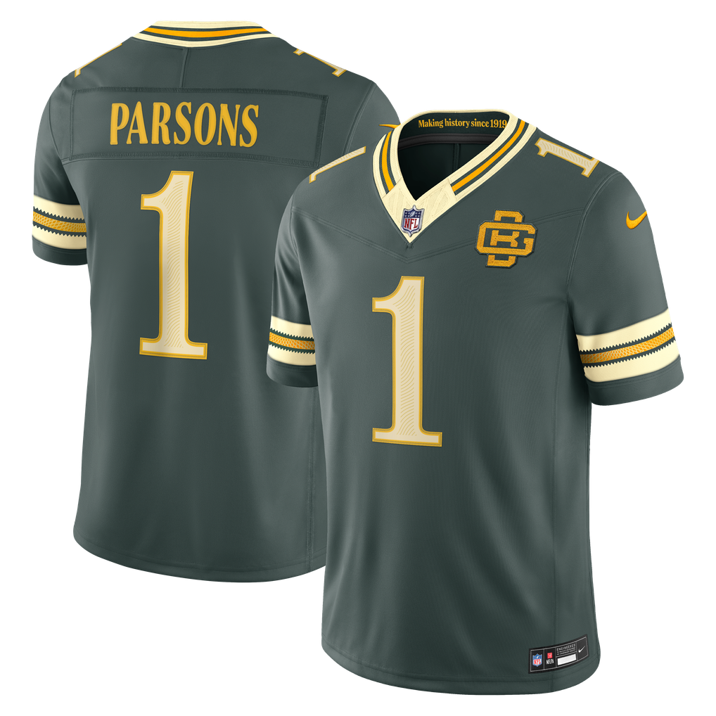 Men's Green Bay Packers Micah Parsons Nike Green 2026 Rivalries Collection Stitched Limited Jersey - Image 2