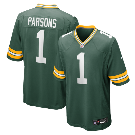 Men's Green Bay Packers Micah Parsons Nike Green Game Player Jersey - Image 1