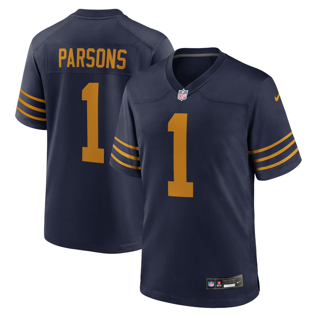 Men's Green Bay Packers Micah Parsons Nike Navy The 1923 Classic Game Jersey - Image 1