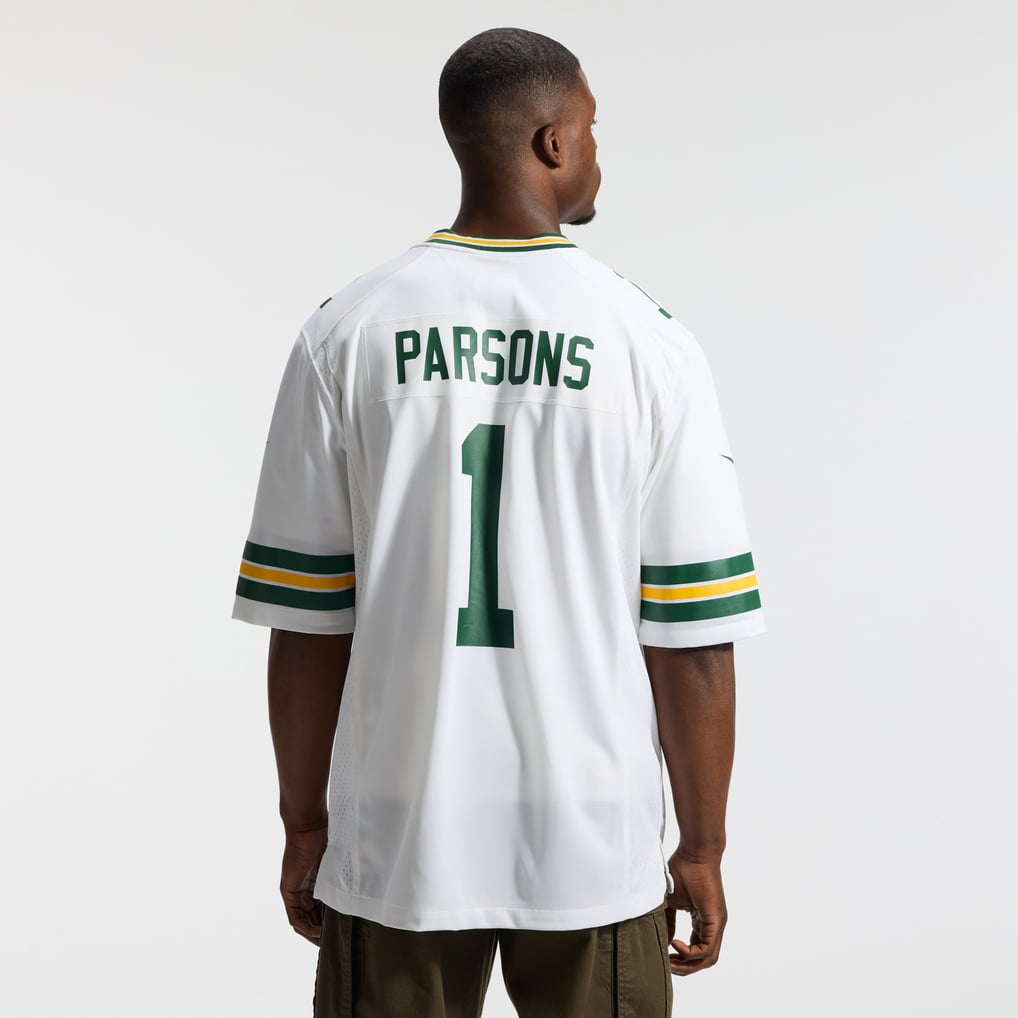 Men's Green Bay Packers Micah Parsons Nike White Game Player Jersey - Image 4