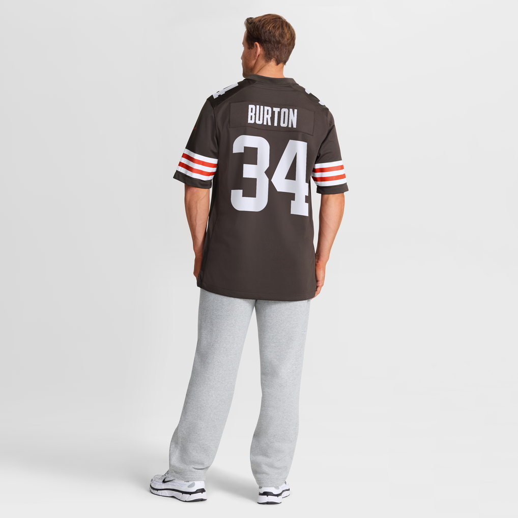 Men's Cleveland Browns Michael Burton Nike Brown Team Game Jersey - Image 4