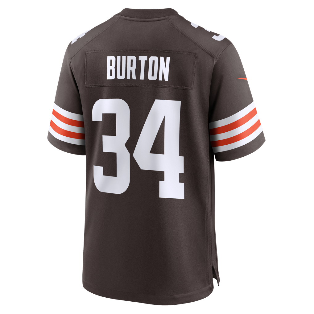 Men's Cleveland Browns Michael Burton Nike Brown Team Game Jersey - Image 6