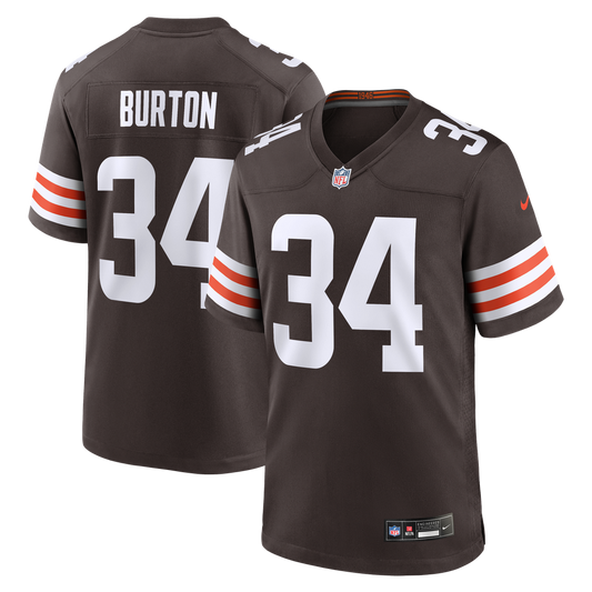 Men's Cleveland Browns Michael Burton Nike Brown Team Game Jersey - Image 1