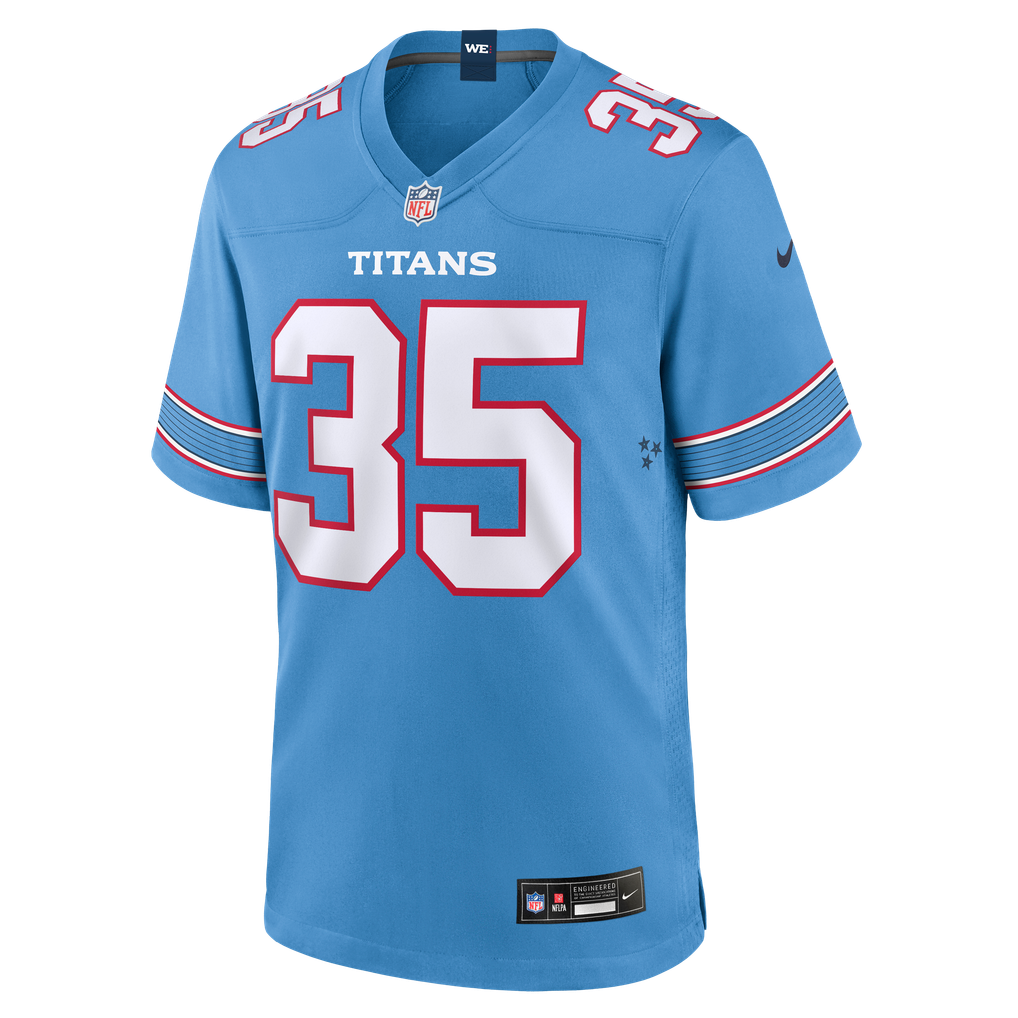 Men's Tennessee Titans Michael Carter Nike Light Blue Team Game Jersey - Image 3