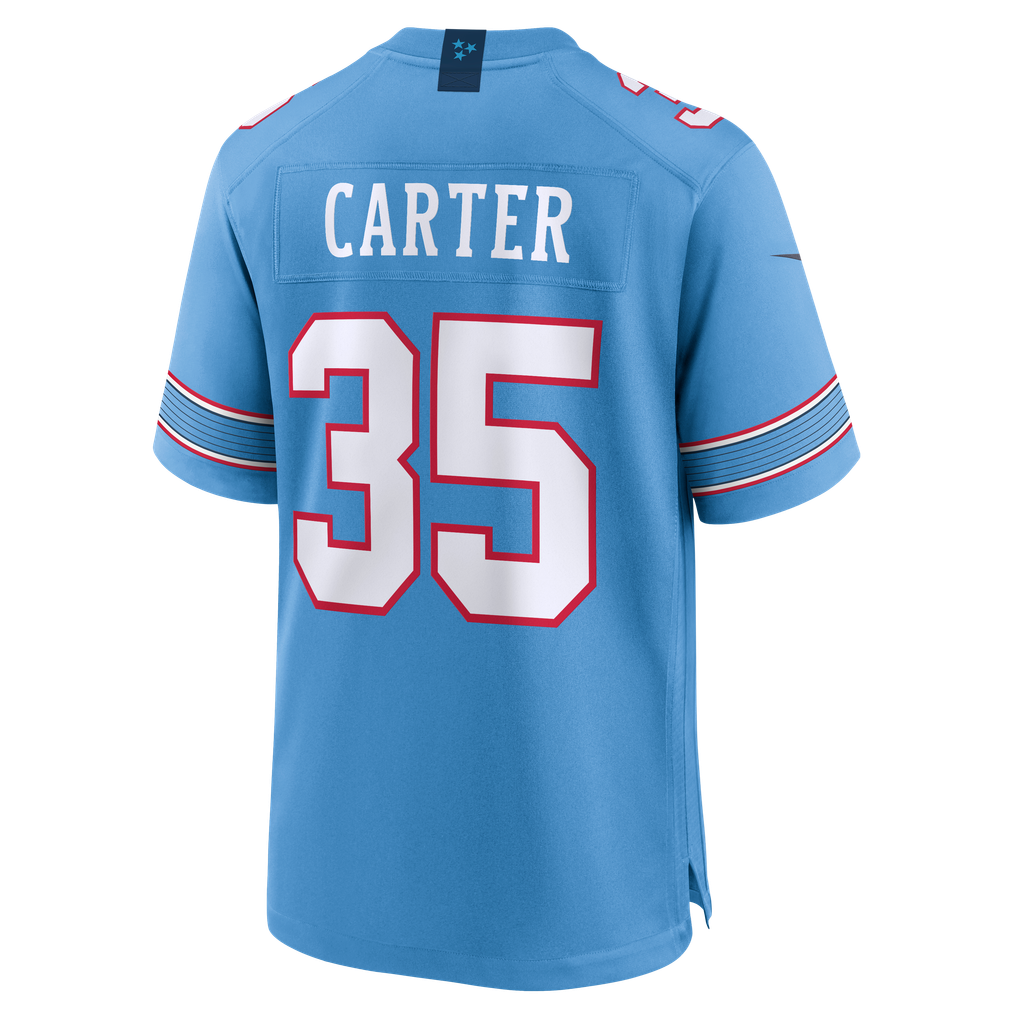 Men's Tennessee Titans Michael Carter Nike Light Blue Team Game Jersey - Image 4