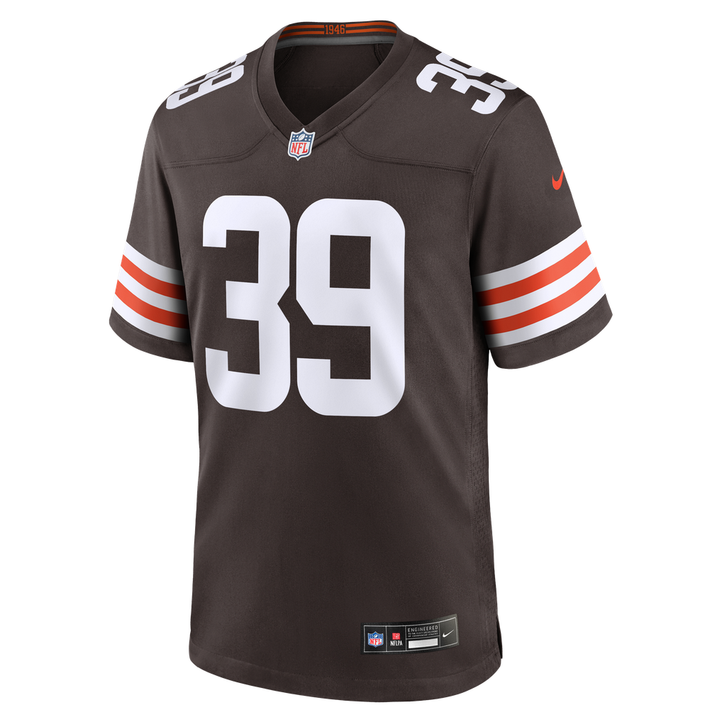 Men's Cleveland Browns Michael Coats Jr. Nike Brown Team Game Jersey - Image 5