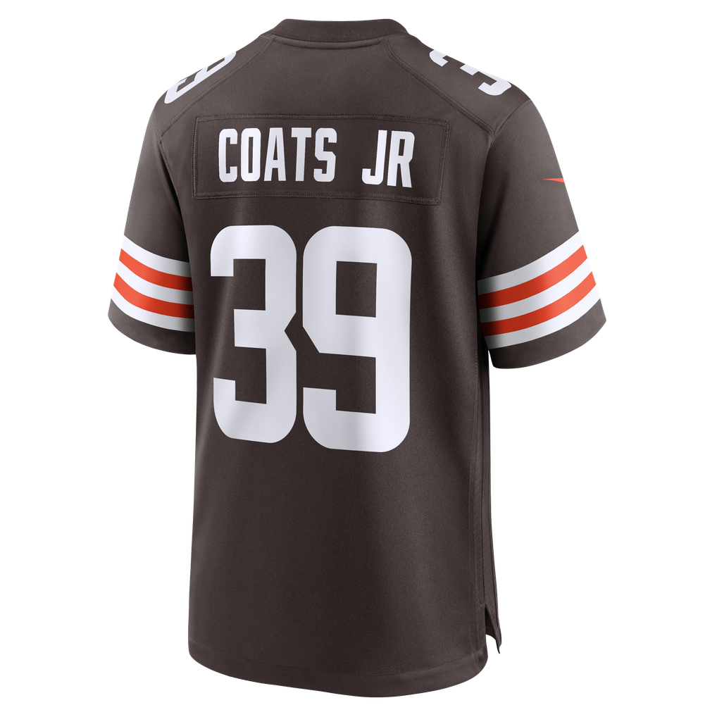 Men's Cleveland Browns Michael Coats Jr. Nike Brown Team Game Jersey - Image 6