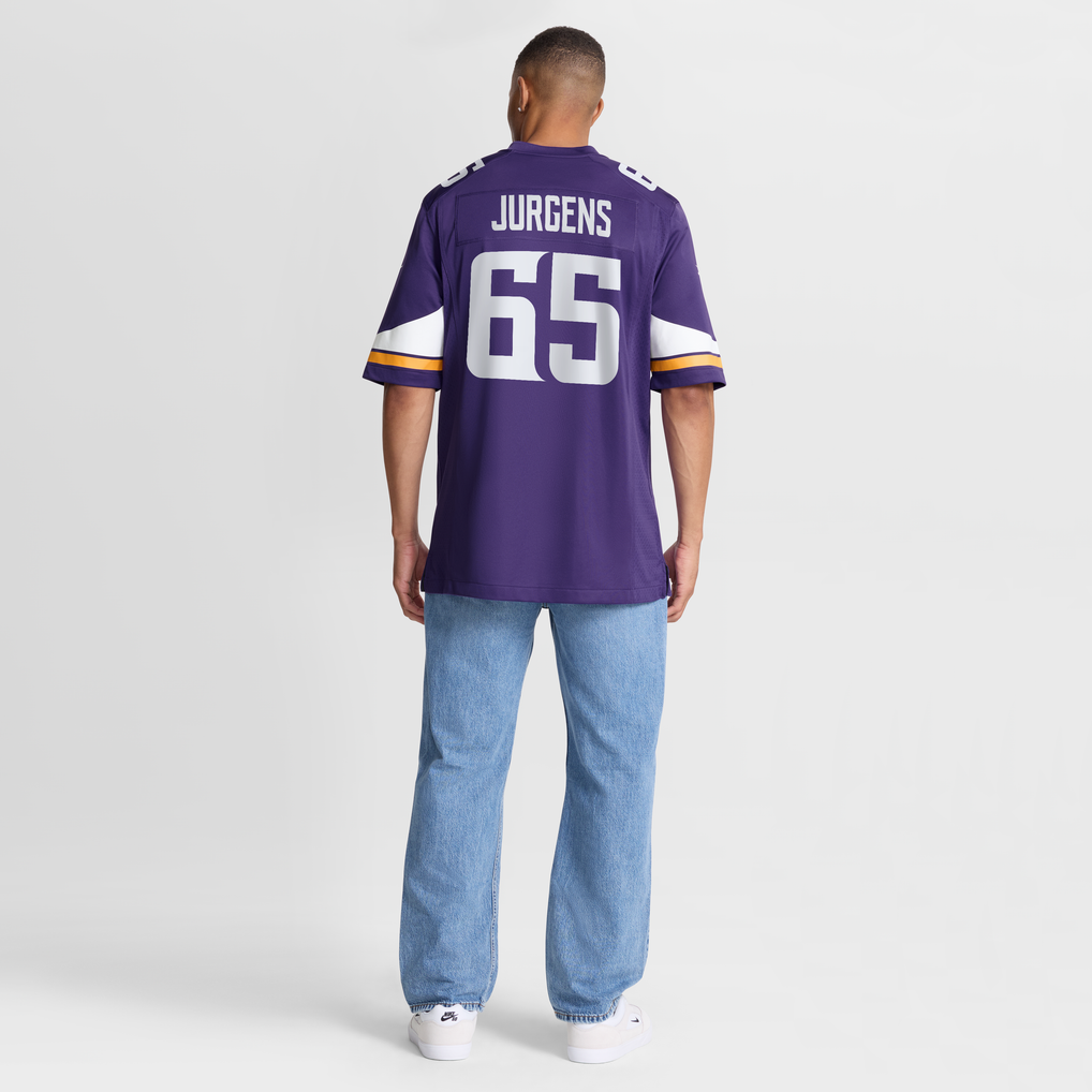 Men's Minnesota Vikings Michael Jurgens Nike  Purple Game Jersey - Image 9