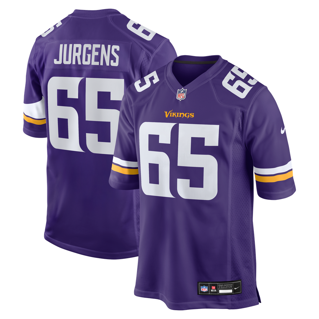 Men's Minnesota Vikings Michael Jurgens Nike  Purple Game Jersey - Image 1