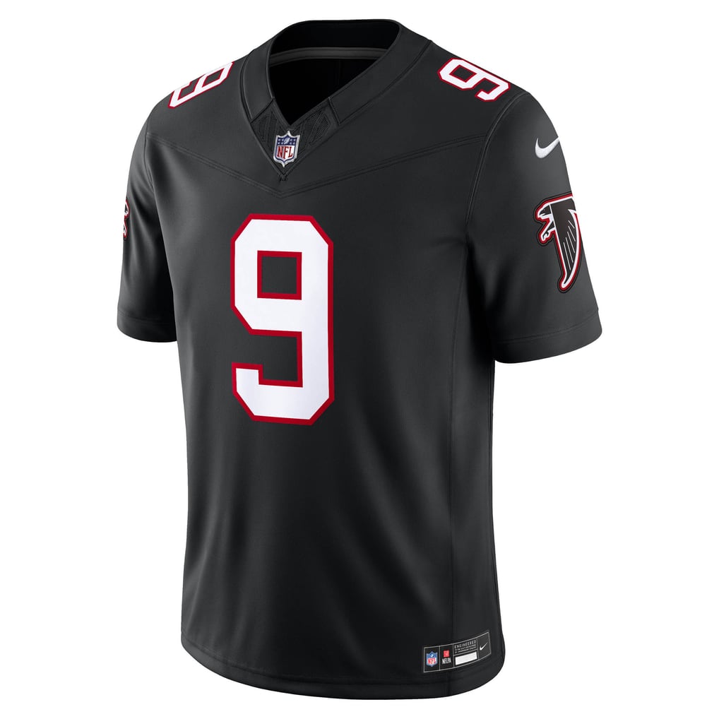 Men's Atlanta Falcons Michael Penix Jr. Nike Black Alternate Throwback Vapor F.U.S.E. Stitched Limited Jersey