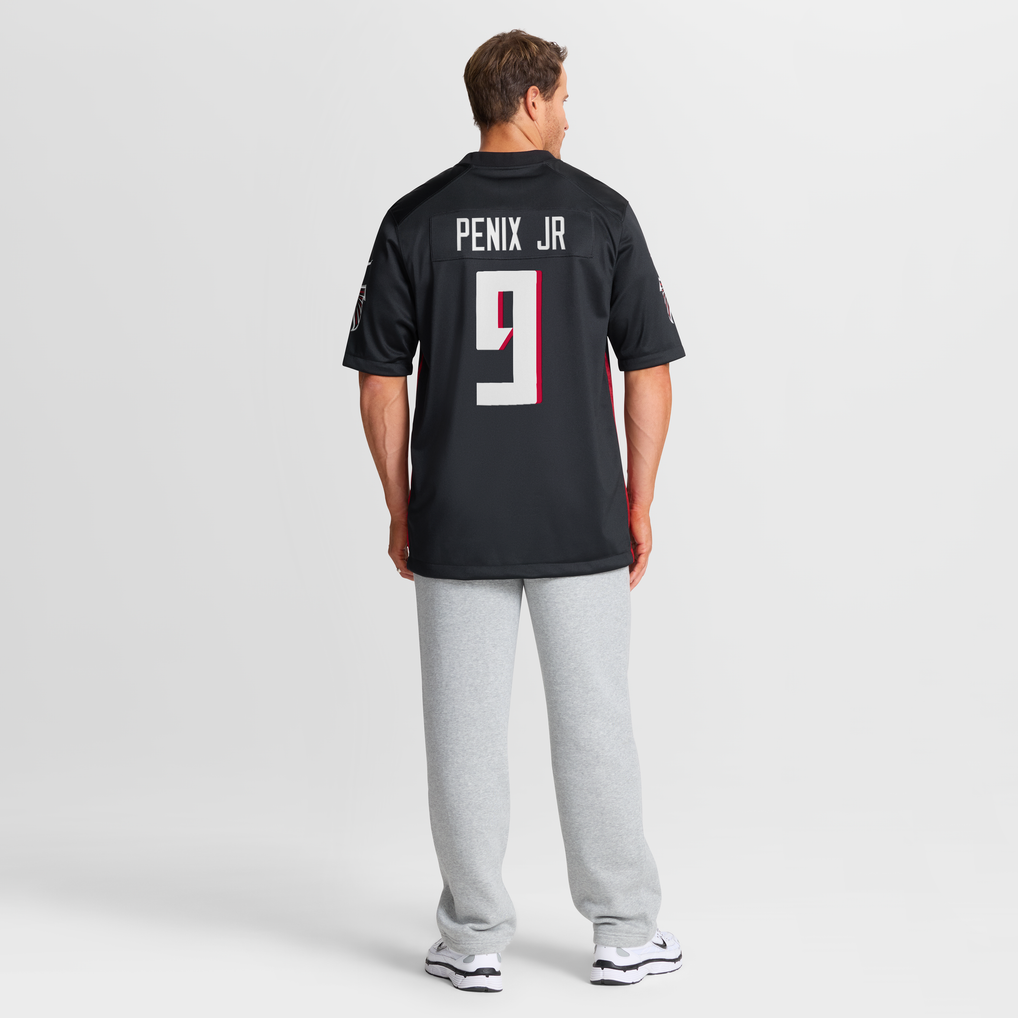 Men's Atlanta Falcons Michael Penix Jr. Nike Black Player Game Jersey