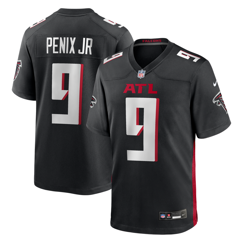 Men's Atlanta Falcons Michael Penix Jr. Nike Black Player Game Jersey