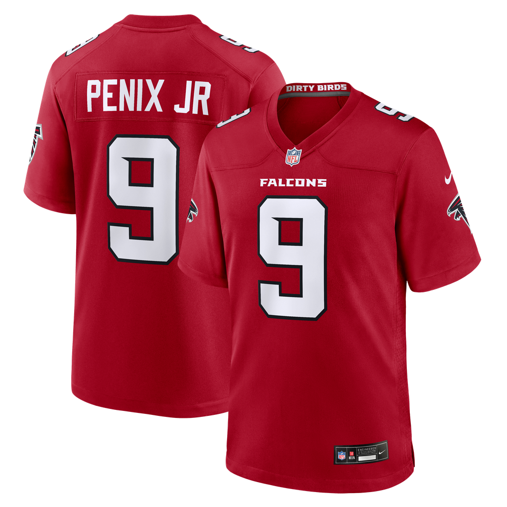 Men's Atlanta Falcons Michael Penix Jr. Nike Red Game Jersey