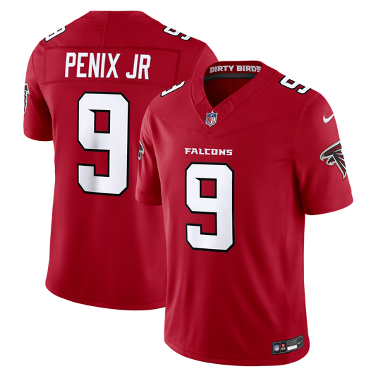 Men's Atlanta Falcons Michael Penix Jr. Nike Red Team Vapor F.U.S.E. Stitched Limited Jersey