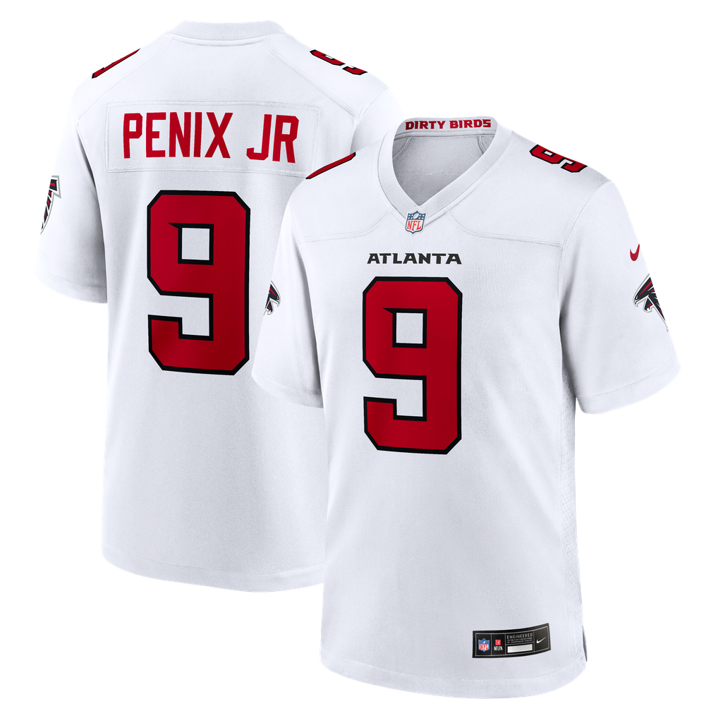 Men's Atlanta Falcons Michael Penix Jr. Nike White Game Jersey