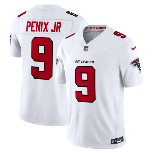 Men's Atlanta Falcons Michael Penix Jr. Nike White Vapor F.U.S.E. Stitched Limited Jersey