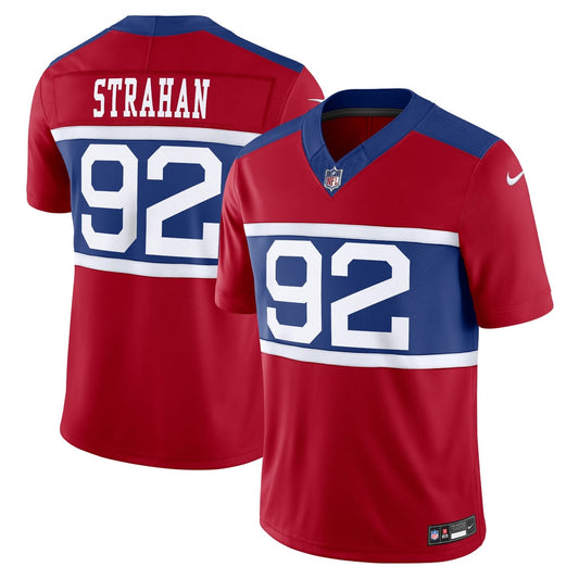 Men's New York Giants Michael Strahan Nike Century Red Alternate Vapor F.U.S.E. Retired Player Limited Jersey - Image 1