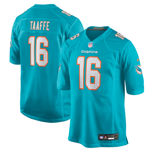 Men's Miami Dolphins Michael Taaffe Nike Aqua Team Game Jersey - Image 1
