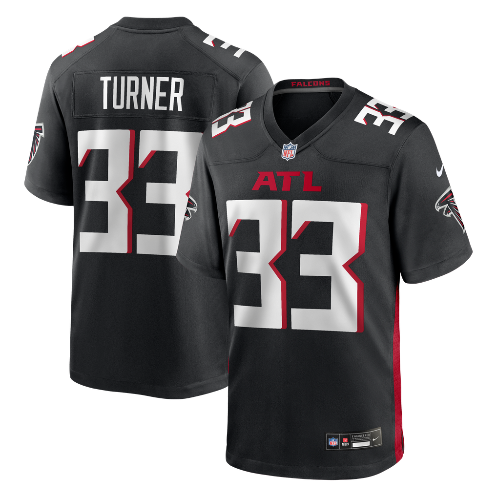 Men's Atlanta Falcons Michael Turner Nike Black Game Retired Player Jersey